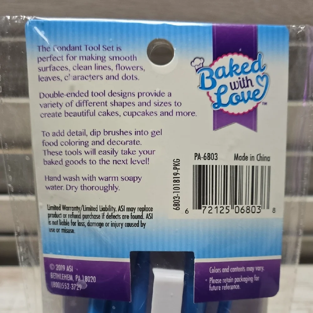 Baked With Love 7‑Piece Fondant Tool Set